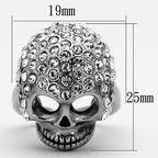 Jewellery Kingdom Ladies Handmade Emerald Goth Biker Skull Ring - Rings - British D'sire