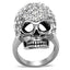 Jewellery Kingdom Ladies Handmade Emerald Goth Biker Skull Ring - Rings - British D'sire