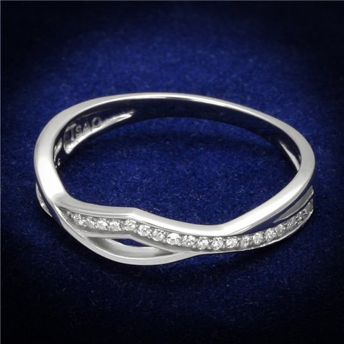 Jewellery Kingdom Ladies Handmade Sterling Silver Eternity Crossover Band 4.3mm Ring Secondary image