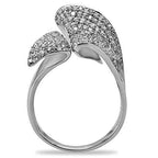 Jewellery Kingdom Ladies Handmade Sterling Silver Designer Pave Ring (Silver) - Rings - British D'sire