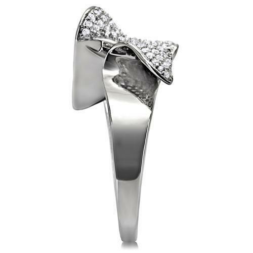 Jewellery Kingdom Ladies Handmade Sterling Silver Designer Pave Ring (Silver) Secondary image