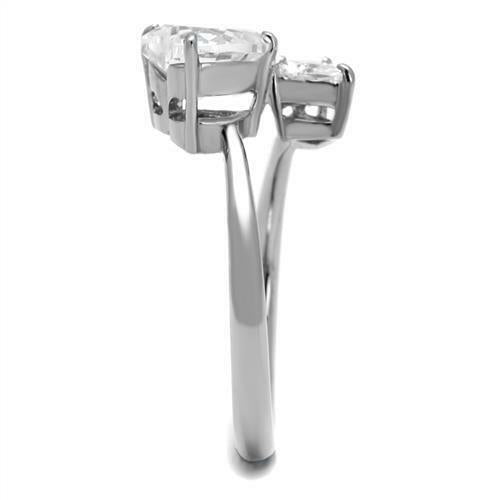Jewellery Kingdom Ladies Heart 2.50ct Stainless Steel Cubic Zirconia All Size Ring (Silver) - Jewelry Rings - British D'sire
