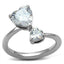 Jewellery Kingdom Ladies Heart 2.50ct Stainless Steel Cubic Zirconia All Size Ring (Silver) - Jewelry Rings - British D'sire