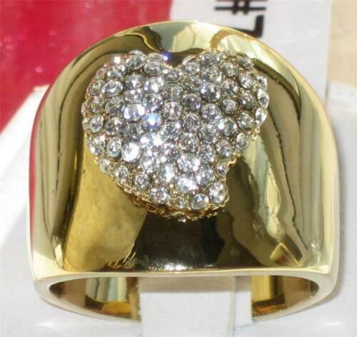 Jewellery Kingdom Ladies Heart Band Wide 18kt Size J L Comfort Sparkling Pretty Ring (Gold) - Jewelry Rings - British D'sire Main image