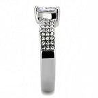 Jewellery Kingdom Ladies Heart Cz Stainless Steel Engagement Pave All Sizes Ring (Silver) - Jewelry Rings - British D'sire