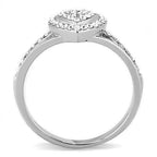 Jewellery Kingdom Ladies Heart Engagement Cubic zirconia Stainless Steel Ring (Silver) - Jewelry Rings - British D'sire