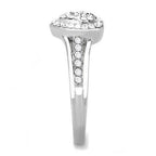 Jewellery Kingdom Ladies Heart Engagement Cubic zirconia Stainless Steel Ring (Silver) - Jewelry Rings - British D'sire