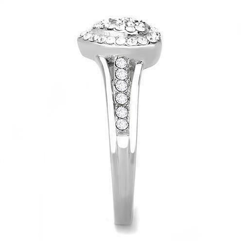 Jewellery Kingdom Ladies Heart Engagement Cubic zirconia Stainless Steel Ring (Silver) - Jewelry Rings - British D'sire