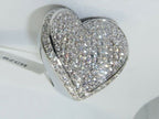 Jewellery Kingdom Ladies Heart Ring Statement Silver Cz Super Sparkling Pave Cocktail - Jewelry Rings - British D'sire