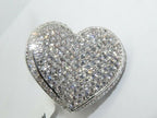 Jewellery Kingdom Ladies Heart Ring Statement Silver Cz Super Sparkling Pave Cocktail - Jewelry Rings - British D'sire