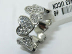 Jewellery Kingdom Ladies Heart Simulated Diamond Full Eternity Stainless Steel Ring - Jewelry Rings - British D'sire