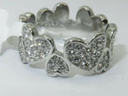 Jewellery Kingdom Ladies Heart Simulated Diamond Full Eternity Stainless Steel Ring - Jewelry Rings - British D'sire