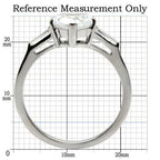 Jewellery Kingdom Ladies Heartbaguettes Cubic Zirconia Engagement Ladies Stainless Steel Ring (Silver) - Jewelry Rings - British D'sire