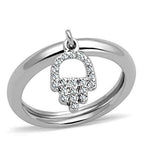 Jewellery Kingdom Ladies Jewish Hamesh Charm Band Hand Cz Silver Dangle Rhodium Good Luck Ring - Jewelry Rings - British D'sire