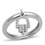 Jewellery Kingdom Ladies Jewish Hamesh Charm Band Hand Cz Silver Dangle Rhodium Good Luck Ring - Jewelry Rings - British D'sire