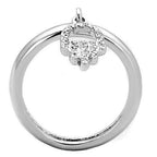 Jewellery Kingdom Ladies Jewish Hamesh Charm Band Hand Cz Silver Dangle Rhodium Good Luck Ring - Jewelry Rings - British D'sire