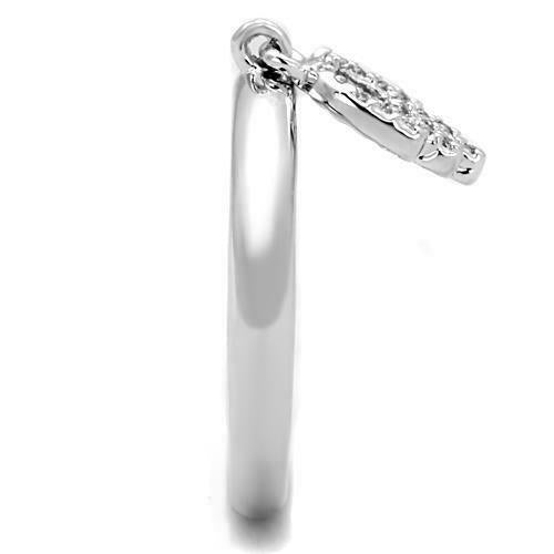 Jewellery Kingdom Ladies Jewish Hamesh Charm Band Hand Cz Silver Dangle Rhodium Good Luck Ring - Jewelry Rings - British D'sire