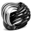 Jewellery Kingdom Ladies Knott Silver Stainless Steel Statement No Stone Cocktail Black Ring - Jewelry Rings - British D'sire