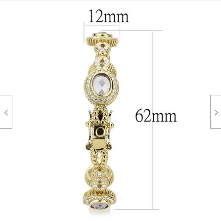Jewellery Kingdom Ladies Light Amethyst Cz Purple Elegant Sparkling Bangle (Gold) - Bracelets & Bangles - British D'sire