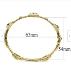 Jewellery Kingdom Ladies Light Amethyst Cz Purple Elegant Sparkling Bangle (Gold) - Bracelets & Bangles - British D'sire