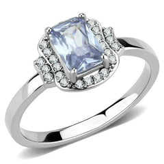 Jewellery Kingdom Ladies Light Amethyst Purple Stainless Steel Cubic Zirconia Ring (Silver) - Jewelry Rings - British D'sire