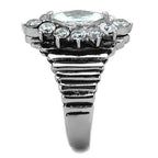 Jewellery Kingdom Ladies Marquise 2 Carat Cubic Zirconia Stainless Steel Ring - Jewelry Rings - British D'sire