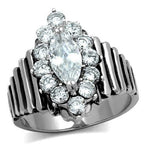 Jewellery Kingdom Ladies Marquise 2 Carat Cubic Zirconia Stainless Steel Ring - Jewelry Rings - British D'sire