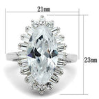 Jewellery Kingdom Ladies Marquise Cubic Zirconia 5CT Emerald Cuts Ring (Sterling Silver) - Jewelry Rings - British D'sire