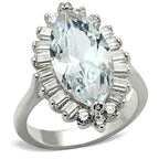 Jewellery Kingdom Ladies Marquise Cubic Zirconia 5CT Emerald Cuts Ring (Sterling Silver) - Jewelry Rings - British D'sire