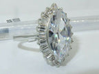 Jewellery Kingdom Ladies Marquise Cubic Zirconia 5CT Emerald Cuts Ring (Sterling Silver) - Jewelry Rings - British D'sire