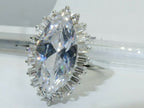 Jewellery Kingdom Ladies Marquise Cubic Zirconia 5CT Emerald Cuts Ring (Sterling Silver) - Jewelry Rings - British D'sire