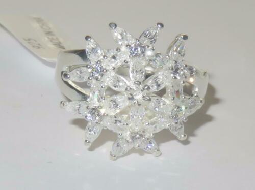 Jewellery Kingdom Ladies Marquise Cubic Zirconia Flower Pretty Cocktail Ring (Silver) Secondary image