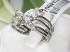 Jewellery Kingdom Ladies Marquise Cubic Zirconia Pretty Dress Stainless Steel New All Size Ring - Jewelry Rings - British D'sire
