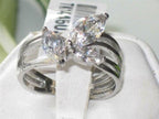 Jewellery Kingdom Ladies Marquise Cubic Zirconia Pretty Dress Stainless Steel New All Size Ring - Jewelry Rings - British D'sire