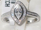 Jewellery Kingdom Ladies Marquise Cz Sterling Silver Stamped 1.45 Carat Engagement Ring - Jewelry Rings - British D'sire