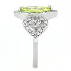 Jewellery Kingdom Ladies Marquise Light Peridot Cz 1.50 Carat Stainless Steel Ring (Green) - Jewelry Rings - British D'sire