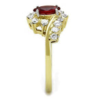 Jewellery Kingdom Ladies Marquise Ruby Cz Dress 18kt Gold Steel Ring - Jewelry Rings - British D'sire