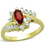Jewellery Kingdom Ladies Marquise Ruby Cz Dress 18kt Gold Steel Ring - Jewelry Rings - British D'sire