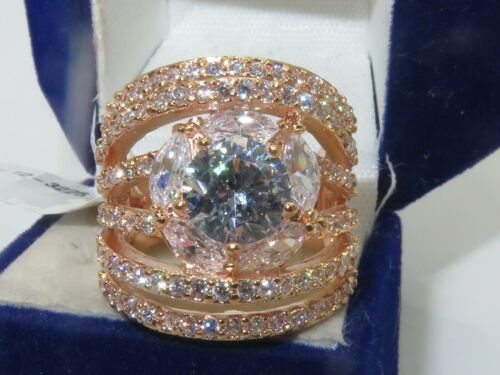 Jewellery Kingdom Ladies Marquise Simulated Diamonds Cocktails Ring (Gold) Secondary image