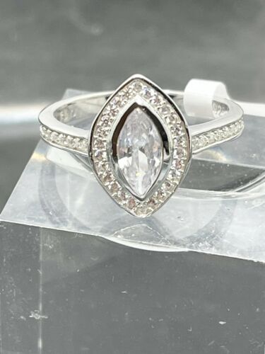 Jewellery Kingdom Ladies Marquise Simulated Diamonds Ring (Silver) - Rings - British D'sire