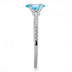 Jewellery Kingdom Ladies Marquise Stainless Steel Cz Accents 1/2ct Ring (Blue Topaz) - Jewelry Rings - British D'sire