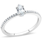 Jewellery Kingdom Ladies Marquise Stainless Steel Cz Cubic Zirconia Accents Clear 1/2 Carat Ring - Jewelry Rings - British D'sire