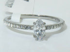 Jewellery Kingdom Ladies Marquise Stainless Steel Cz Cubic Zirconia Accents Clear 1/2 Carat Ring - Jewelry Rings - British D'sire