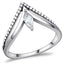 Jewellery Kingdom Ladies Marquise Wishbone 1.5K Stainless Steel Cz Ring (Silver) - Jewelry Rings - British D'sire