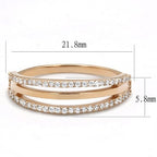 Jewellery Kingdom Ladies Open Band Cubic Zirconia Handmade Sparkling Ring (Rose Gold & Sterling Silver) - Jewelry Rings - British D'sire