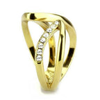Jewellery Kingdom Ladies Open Band Cubic Zirconia Ring (Gold) - Rings - British D'sire