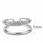 Jewellery Kingdom Ladies Open Cuff Band Stainless Steel Elegant Ring (Silver) - Jewelry Rings - British D'sire