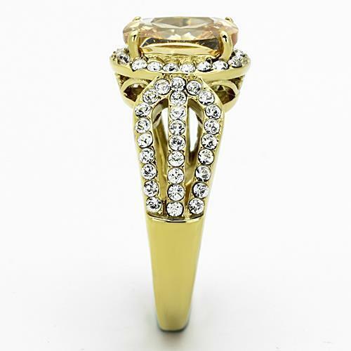 Jewellery Kingdom Ladies Oval Champagne Brown 2K Ring (Gold) - Rings - British D'sire