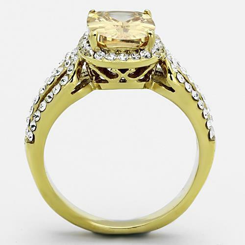 Jewellery Kingdom Ladies Oval Champagne Brown 2K Ring (Gold) - Rings - British D'sire