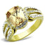 Jewellery Kingdom Ladies Oval Champagne Brown 2K Ring (Gold) - Rings - British D'sire